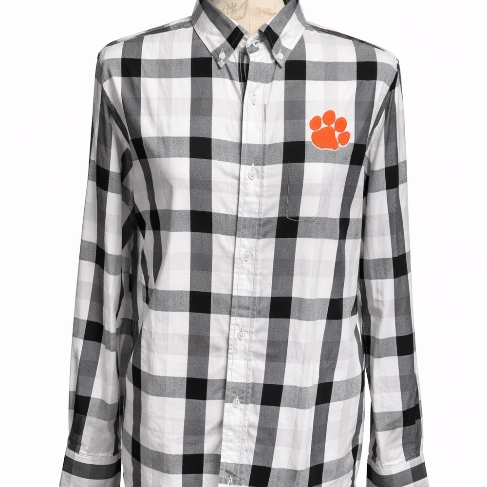 Rivalry Threads 91 Clemson Tigers Plaid Button Down Shirt | Men’s M (38–40)
